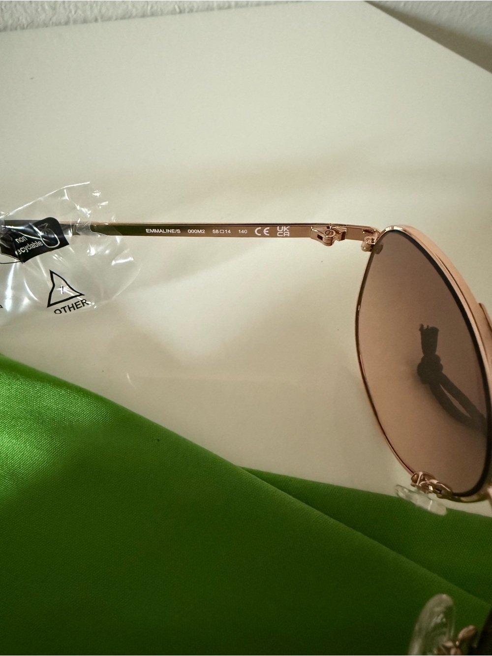 kate spade Rose Gold Frame Sunglasses with Brown Lenses - Picture 4 of 5